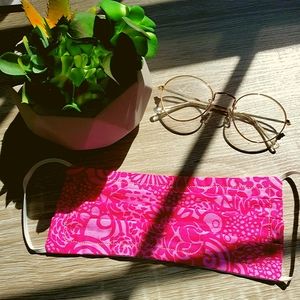 Pink Tropical Face Mask